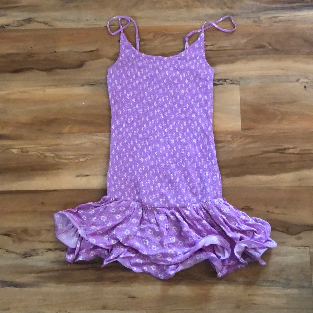 Mini purple summer dress